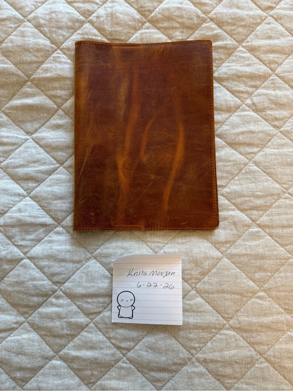 Brown Gallen Leather Portfolio Folio a5